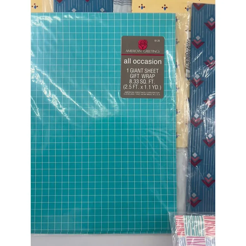 Vintage American Greetings Wrapping Paper Sheets (13) All Occasion Gift New
